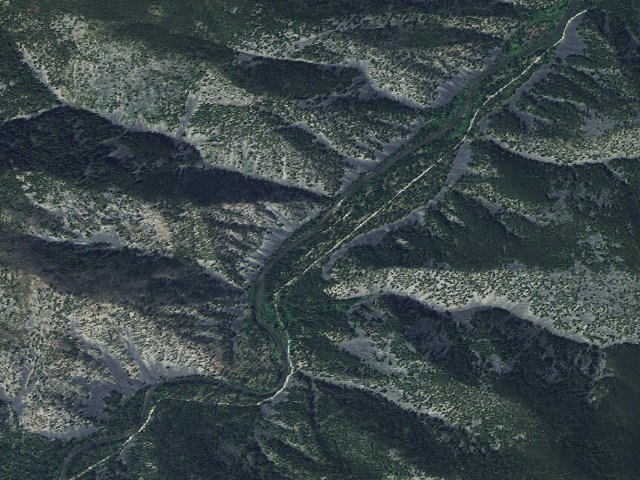 Aerial image of Harrys Flat Campground