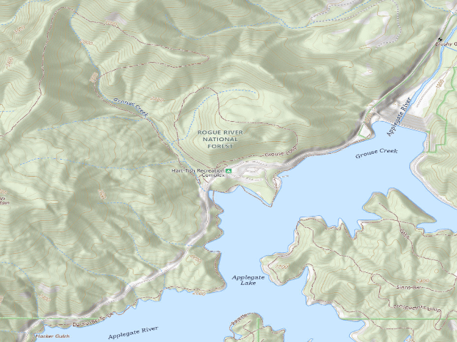 USGS topographic map of Hart-Tish Recreation Complex