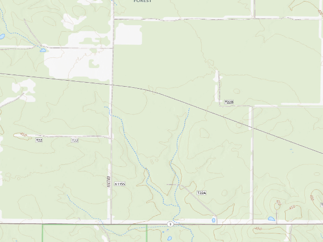 USGS topographic map of Hart Tract Camping Spot (Herron Family WMA)