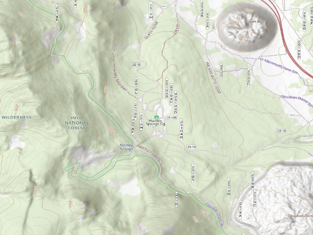 USGS topographic map of Hartley Springs Cg