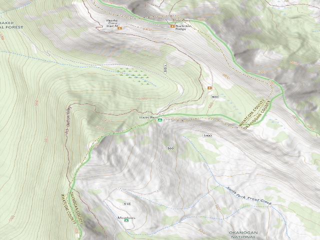 USGS topographic map of Harts Pass