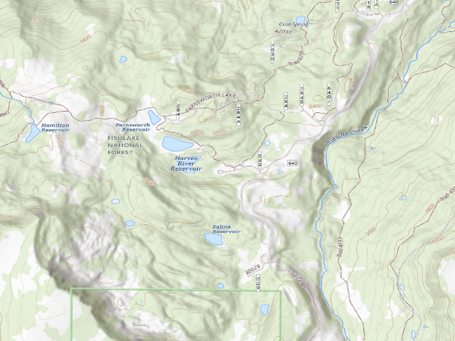 USGS topographic map of Harves CUA Dispersed