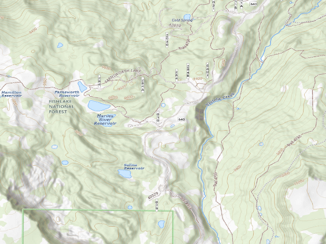 USGS topographic map of Harves River Cua Dispersed