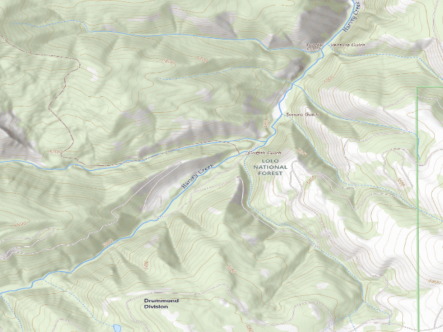 USGS topographic map of Harvey Creek-002