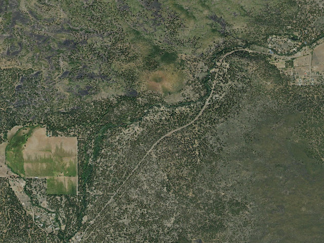 Aerial image of Hat Creek Campground