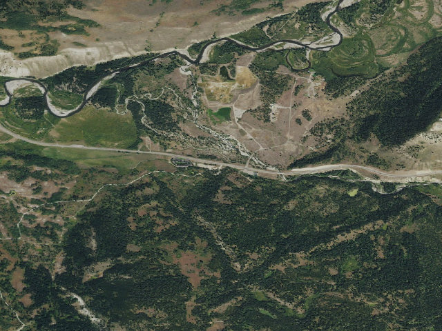 Aerial image of Hatchet Campground