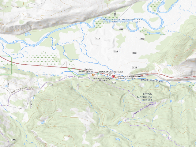 USGS topographic map of Hatchet Campground