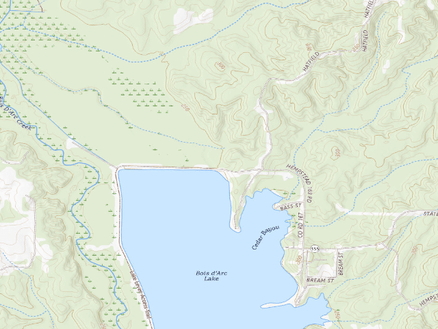 USGS topographic map of Hatfield Landing Camping Area