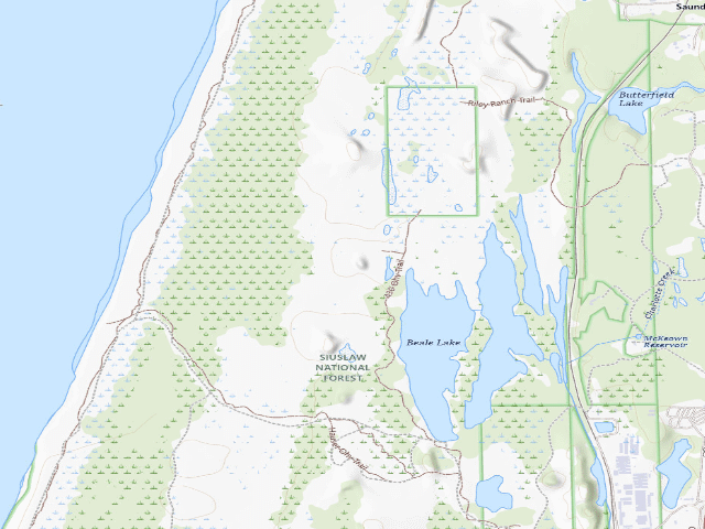 USGS topographic map of Hauser Sand Camping site 74
