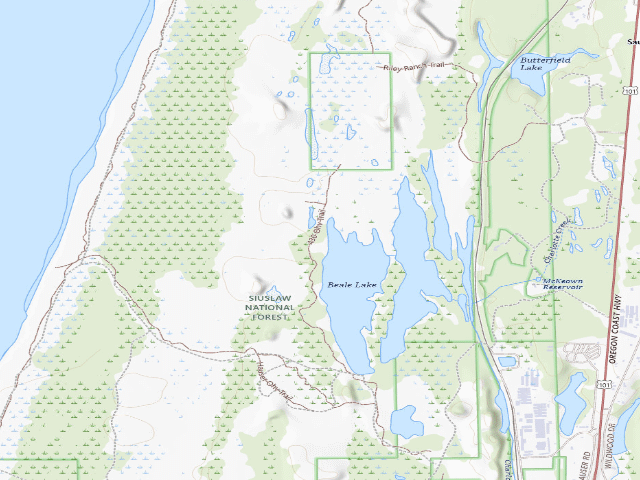 USGS topographic map of Hauser Sand Camping site 76