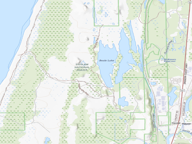 USGS topographic map of Hauser Sand Camping site 79