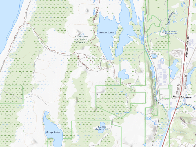 USGS topographic map of Hauser Sand Camping site 81