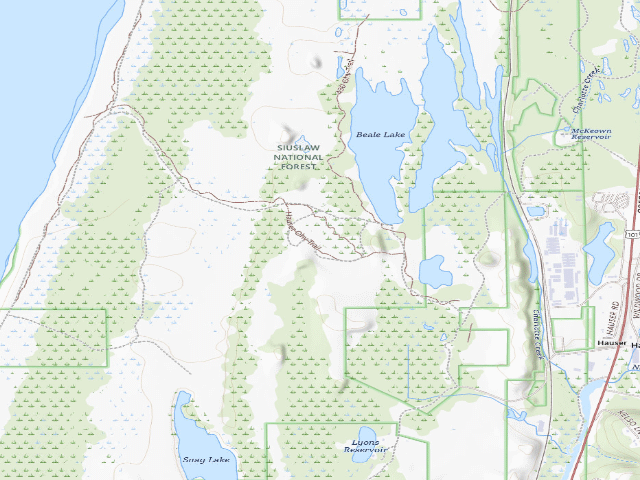 USGS topographic map of Hauser Sand Camping site 82