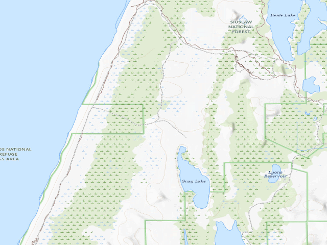 USGS topographic map of Hauser Sand Camping site 84