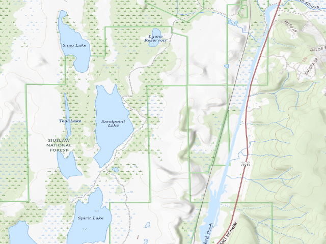 USGS topographic map of Hauser Sand Camping site 95