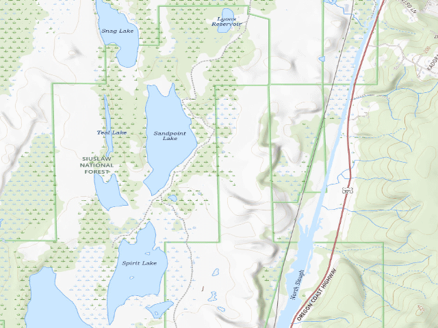 USGS topographic map of Hauser Sand Camping site 96