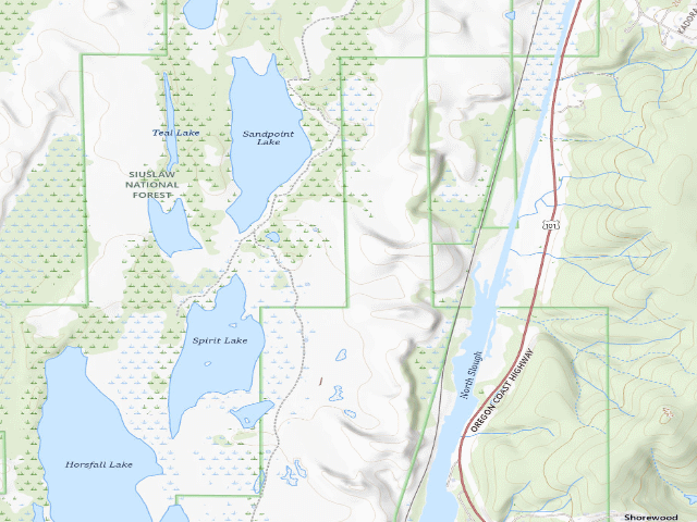 USGS topographic map of Hauser Sand Camping site 98