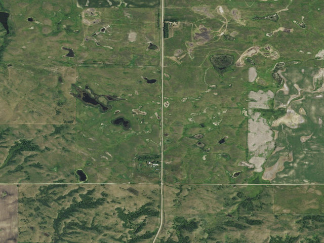 Aerial image of Haven Hills WMA (Kidder County)