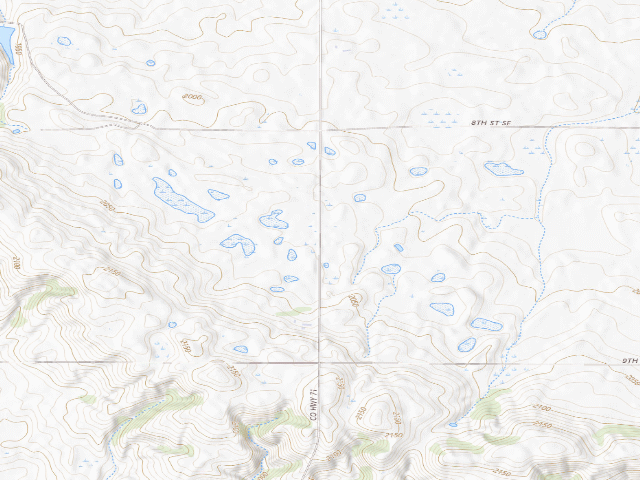 USGS topographic map of Haven Hills WMA (Kidder County)