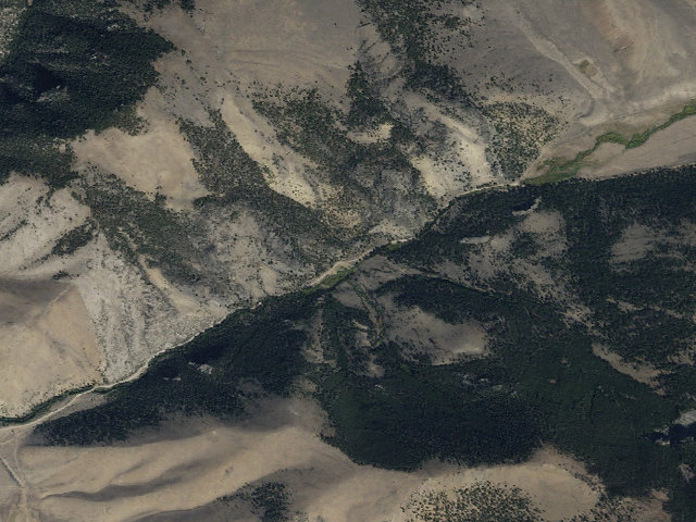 Aerial image of Hawley Creek Lower Campground