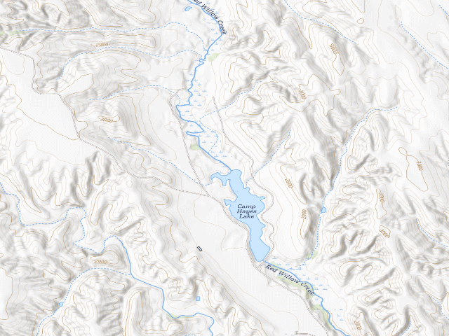USGS topographic map of Hayes Center WMA
