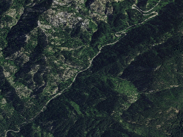 Aerial image of Hayfork Group Campground