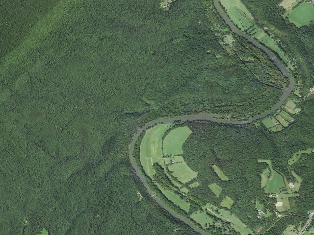 Aerial image of Hazard Mill Canoe Camp-Decommissioned