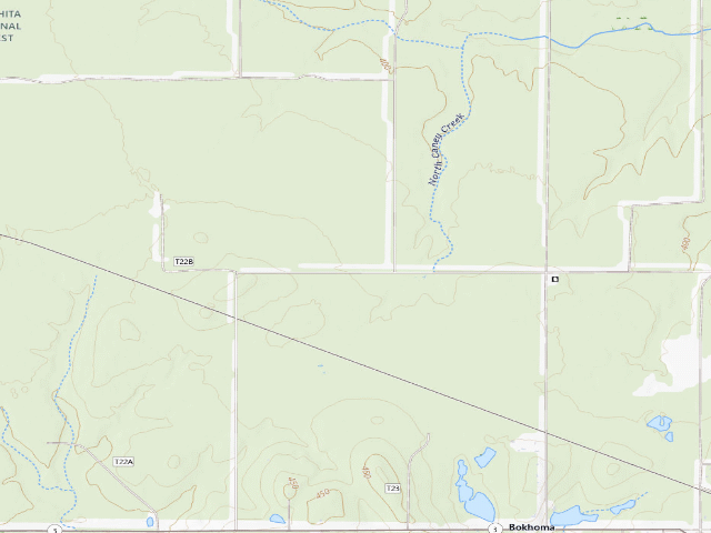 USGS topographic map of Haze Hollaway Camp Spot (Herron Family WMA)