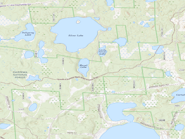 USGS topographic map of Hazel Lake Camping - W57