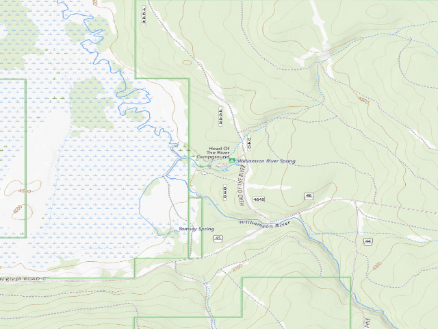 USGS topographic map of Head of the River Forest Camp
