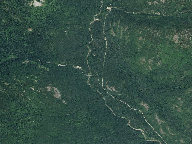 Aerial image of Headwaters Pack River