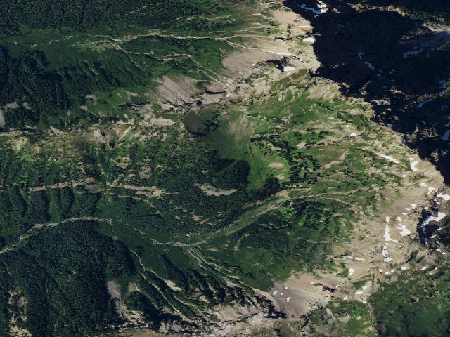 Aerial image of Heart Lake