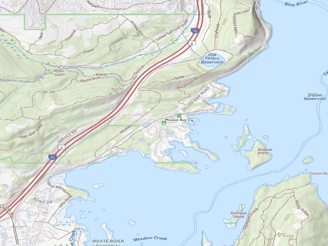 USGS topographic map of Heaton Bay Cg