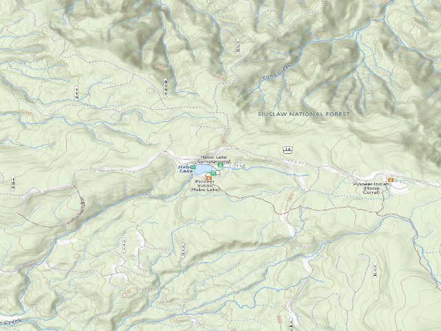 USGS topographic map of Hebo Lake Campground