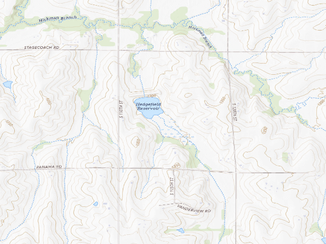 USGS topographic map of Hedgefield WMA