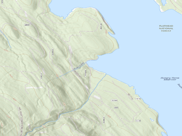 USGS topographic map of Heinrude Dispersed Camp North Loop
