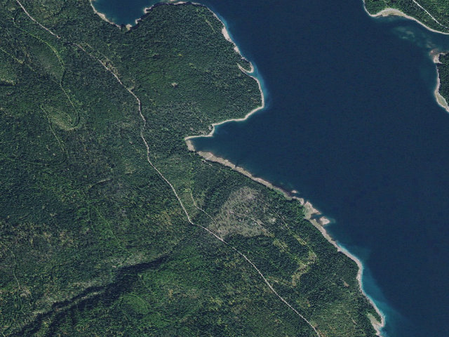 Aerial image of Heinrude Dispersed Camp South Point
