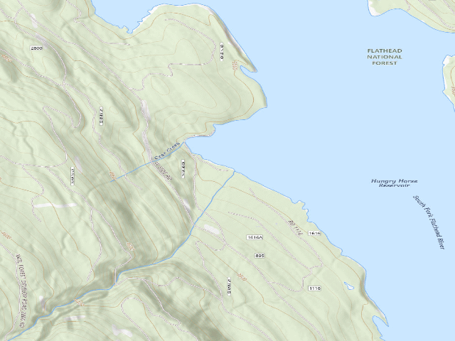 USGS topographic map of Heinrude Dispersed Camp South Point