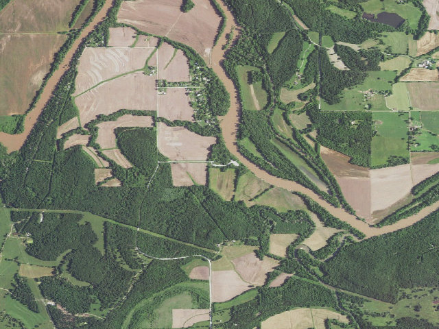 Aerial image of Helds Island Access