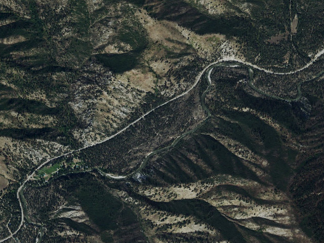 Aerial image of Helende Campground