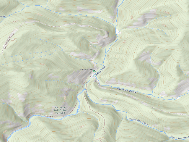 USGS topographic map of Heller Creek