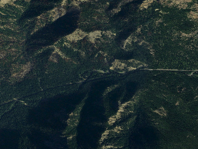 Aerial image of Hells Crossing Campground