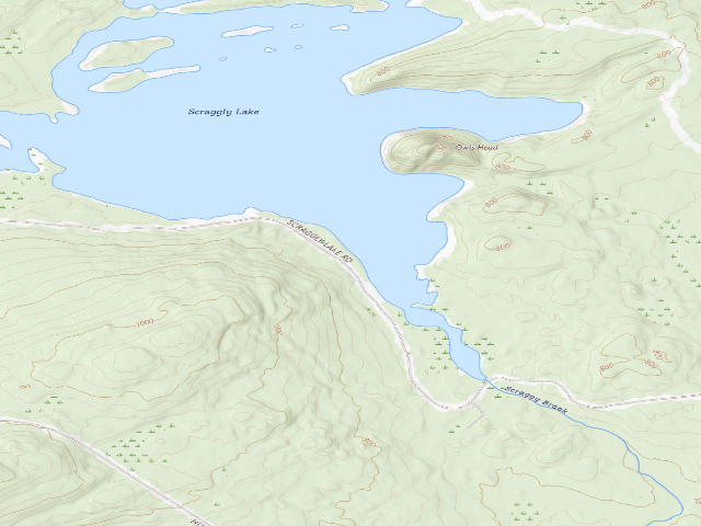 USGS topographic map of Hemlock Loop (Scraggly Lake Public Land)