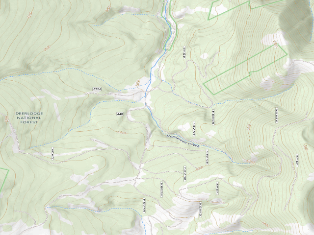 USGS topographic map of Henderson Creek-001
