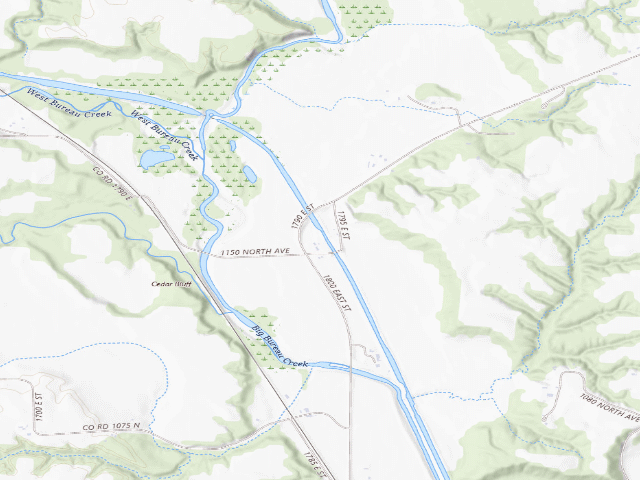 USGS topographic map of Hennepin Canal State Trail - Lock 11 Campground