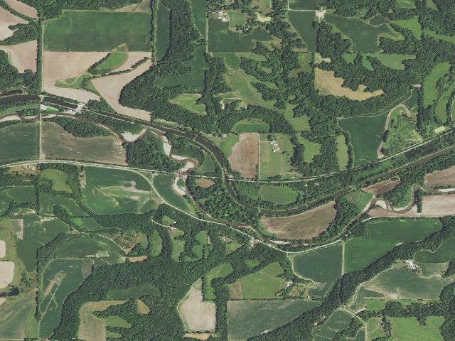 Aerial image of Hennepin Canal State Trail - Lock 6 Campground