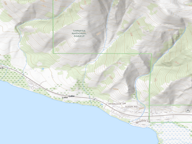 USGS topographic map of Henry'S Lake Wilderness Study Area
