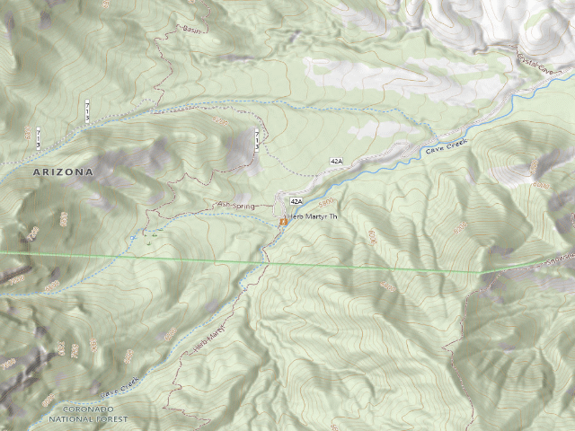 USGS topographic map of Herb Martyr Campground