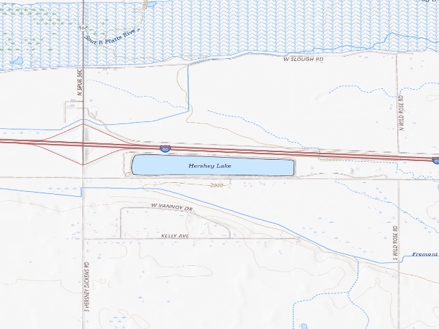 USGS topographic map of Hershey WMA