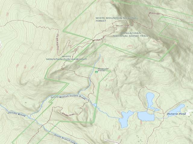 USGS topographic map of Hexacuba Shelter